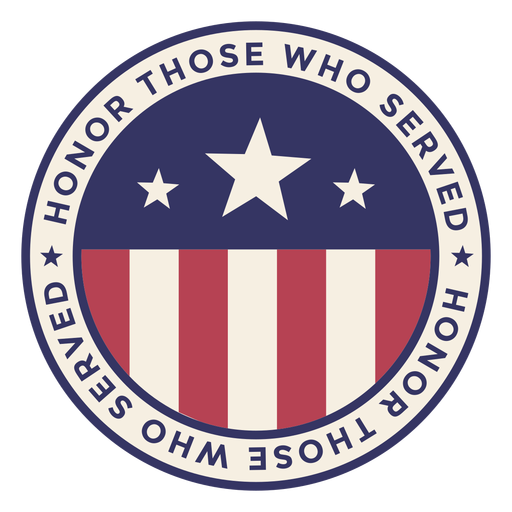 Veterans day round badge