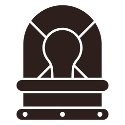 Luz plana de advertencia silueta Diseño PNG