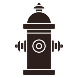 Silhueta plana do hidrante Desenho PNG
