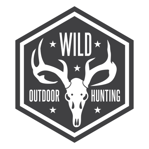 Distintivo de caça selvagem ao ar livre Desenho PNG