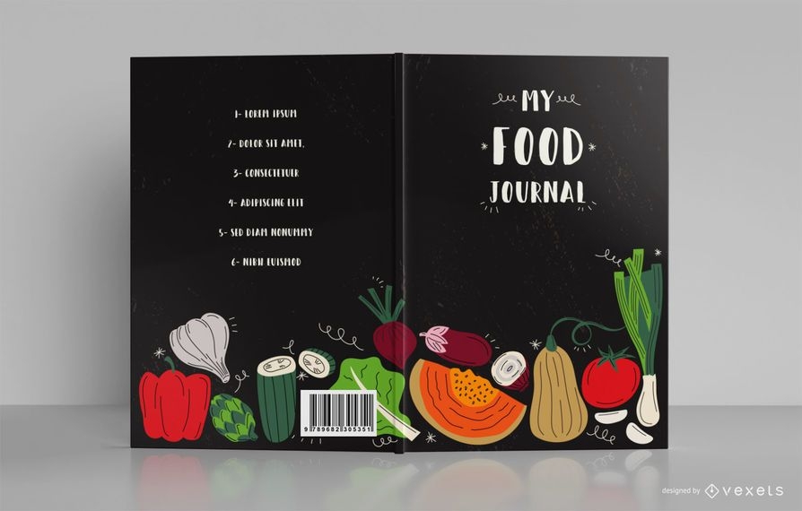My Food Journal Book Cover Design - Vector Download