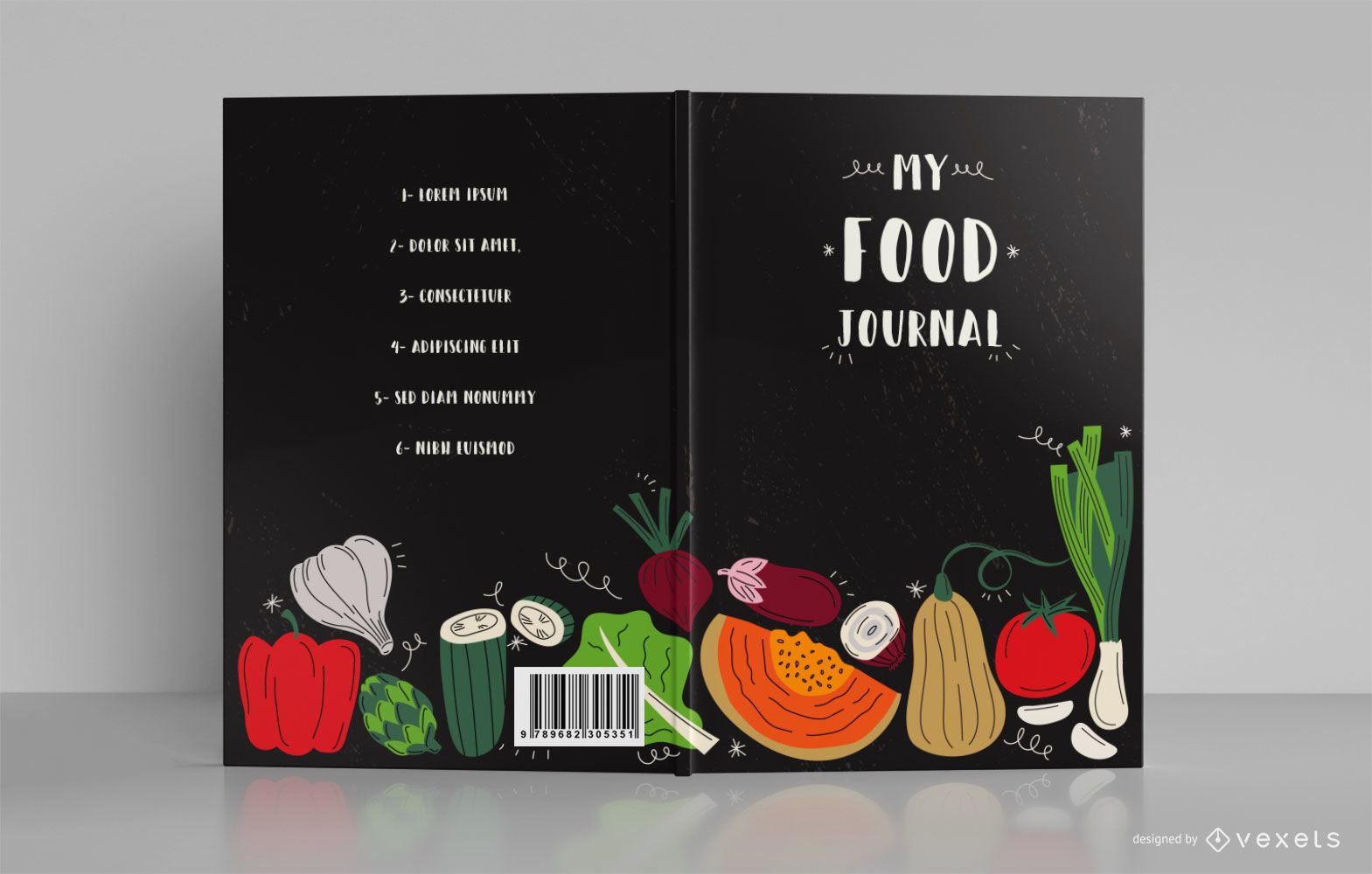 Diseño de portada de libro My Food Journal