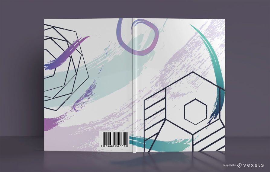 Design de capa de livro abstrato geométrico Design de capa de livro abstrato geométrico