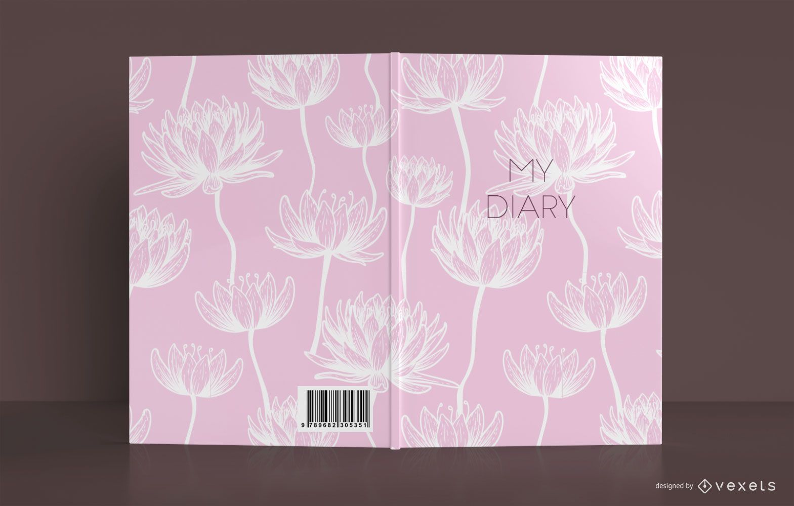 Diseño de portada de libro Lotus Diary