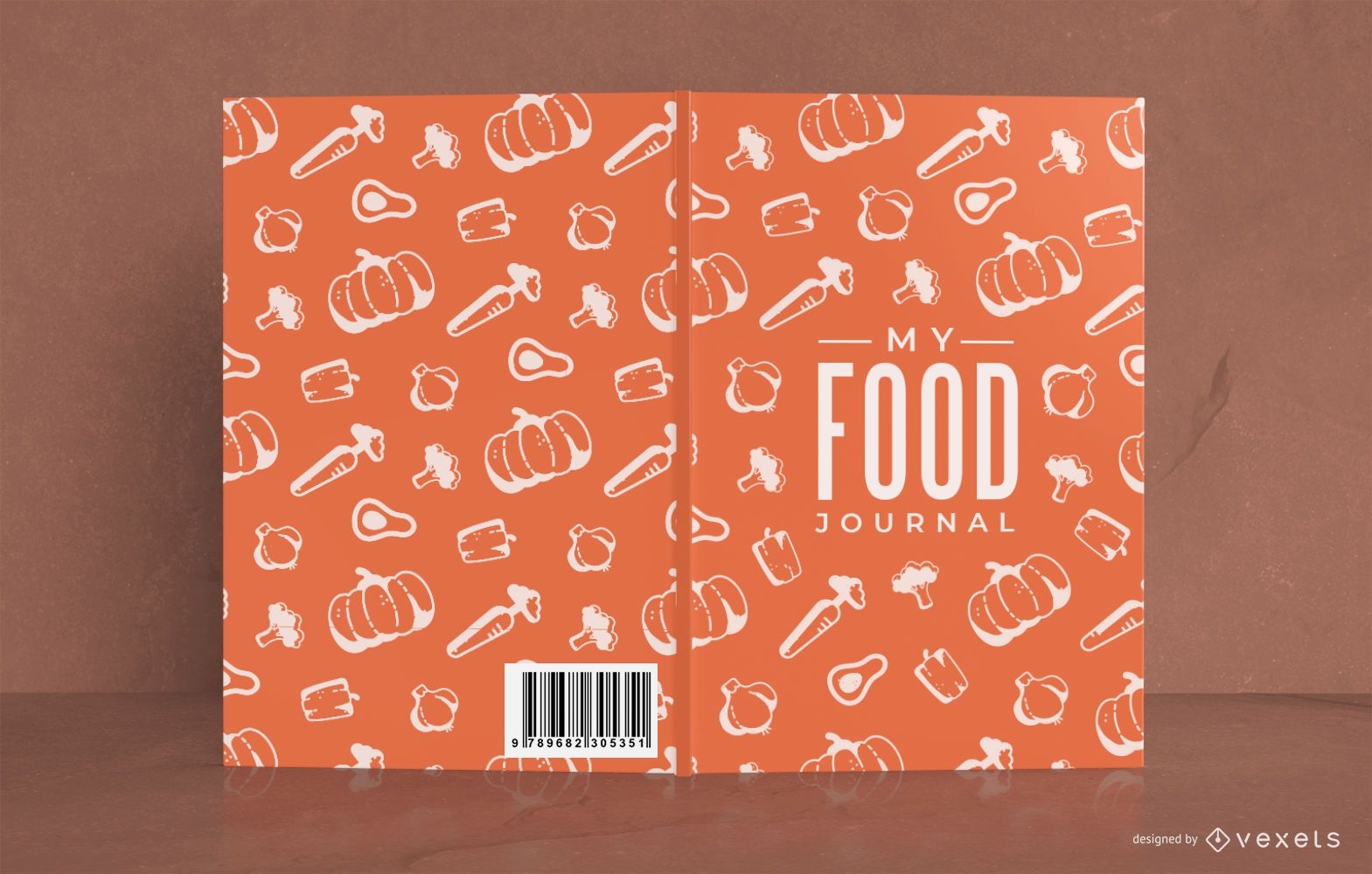Mein Food Journal Muster-Cover-Design