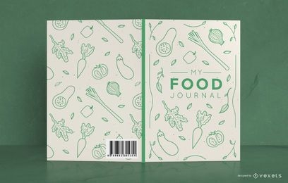 Diseño de portada de Doodle Food Journal
