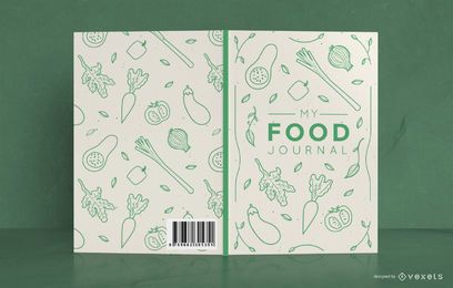 Doodle Food Journal Cover Design Doodle Food Journal Cover Design