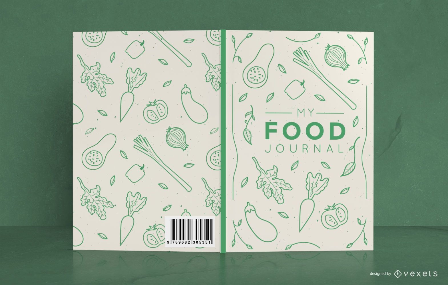 Design da capa do Doodle Food Journal