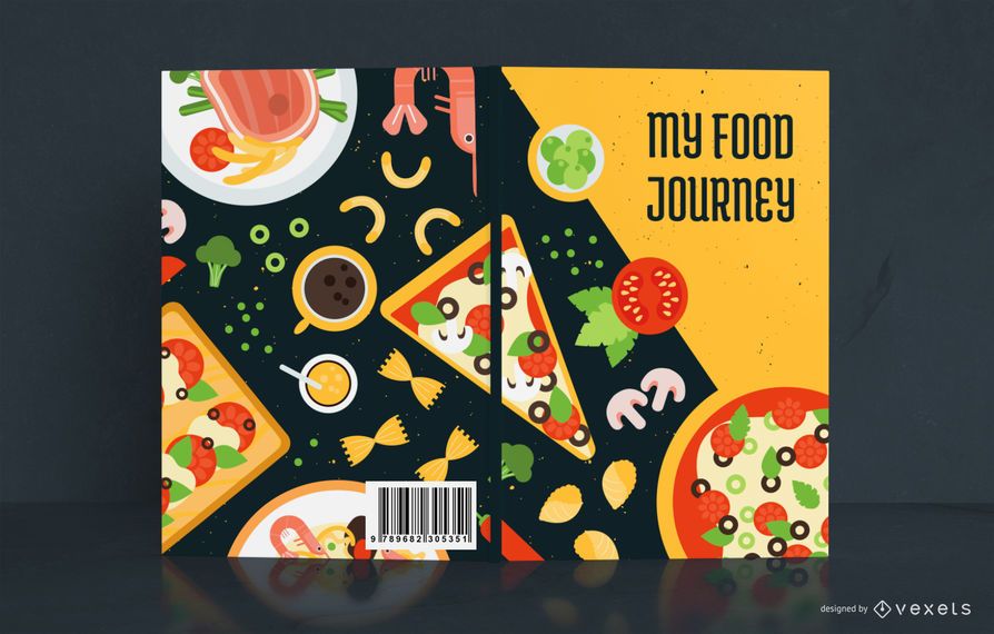Diseño de portada de libro My Food Journey Diseño de portada de libro My Food Journey