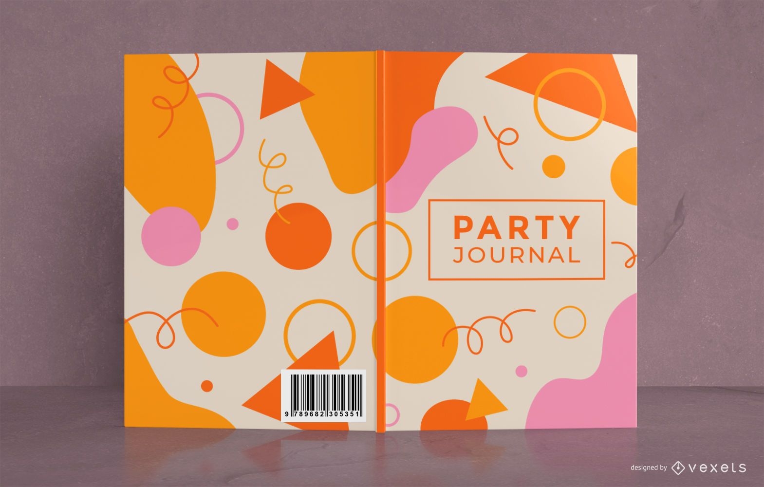 Design da capa do livro colorido do Party Journal