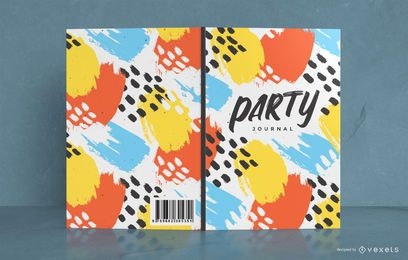 Buntes abstraktes Party-Buchcover-Design