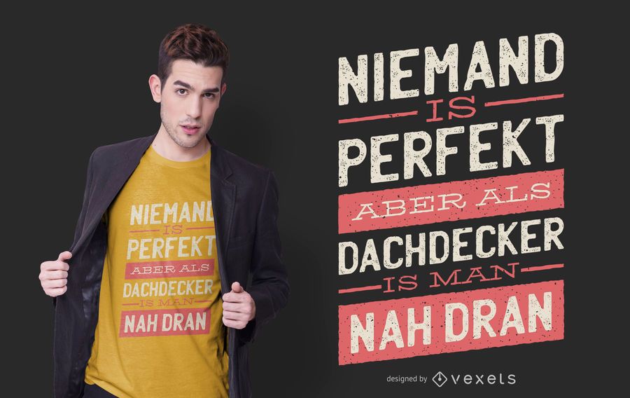 Funny Roofer German T-shirt Design Funny Roofer German T-shirt Design