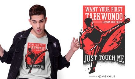 Design de camisetas com citações de taekwondo