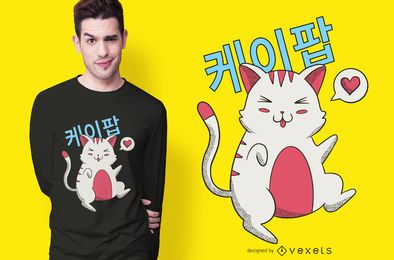 K-Pop Cat T-Shirt Design