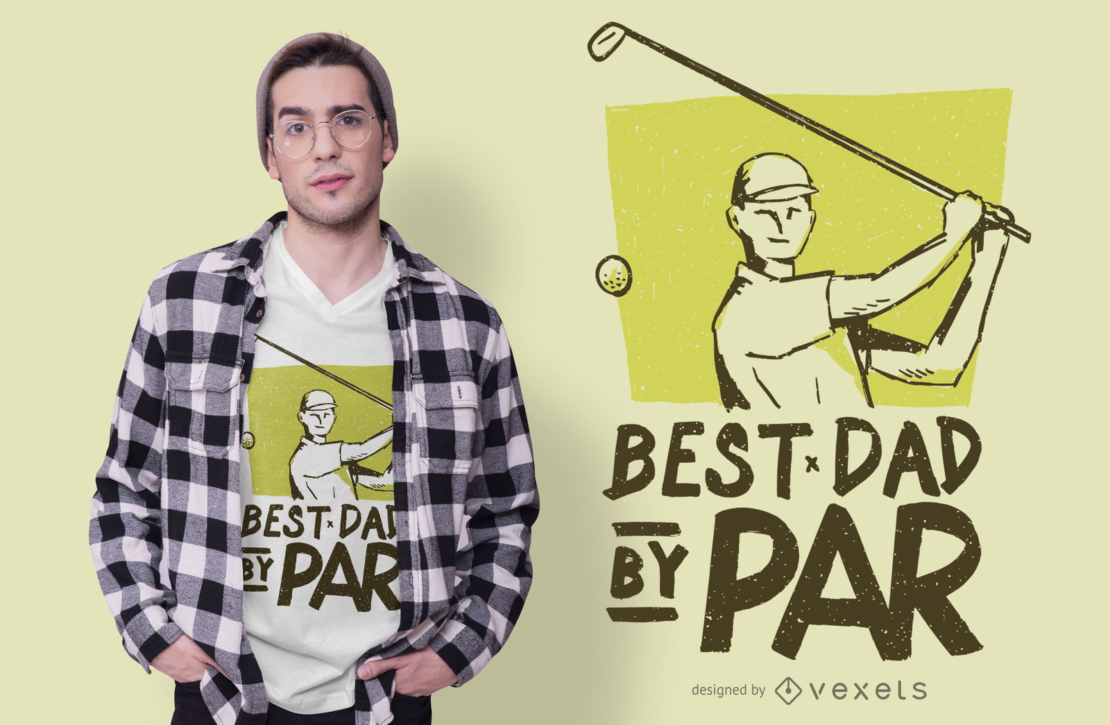 Mejor dise?o de camiseta de Dad Golf