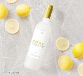 Flaschen- und Zitronenmodell-Zusammensetzung