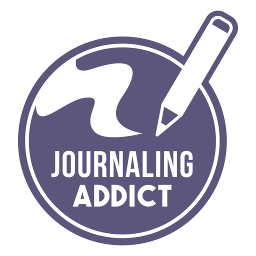 Addict journaling badge PNG Design