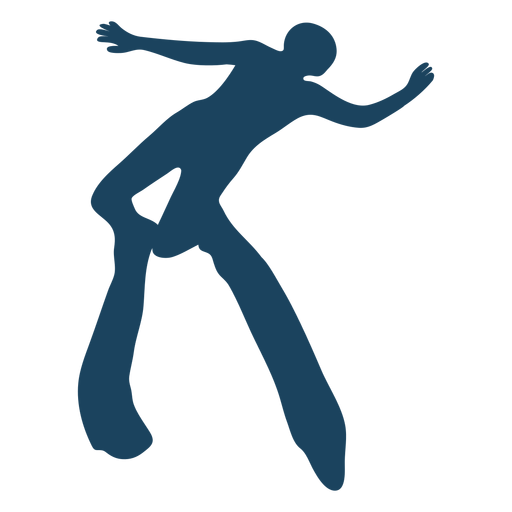Person diving silhouette PNG Design