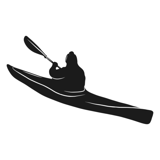 Impresionante silueta de kayak Diseño PNG