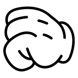 Geballte Faust des Cartoons PNG-Design