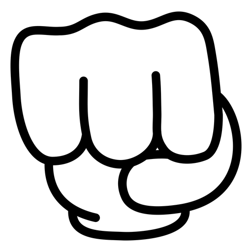 Cartoon hand fist PNG Design