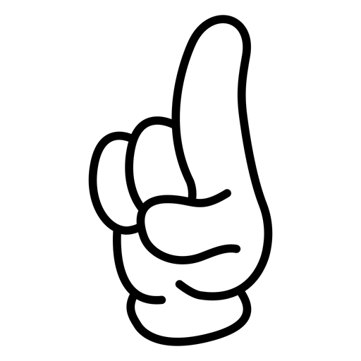 Cartoon einen Finger hoch PNG-Design