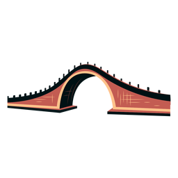 Vetor ponte chinesa Desenho PNG
