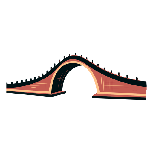 Chinese bridge vector PNG Design