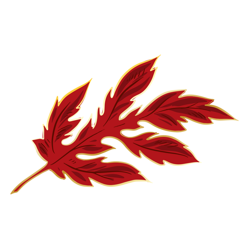 Folha vermelha de crisântemo chinês Desenho PNG