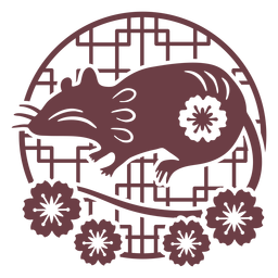 Composição do horóscopo chinês do rato Desenho PNG