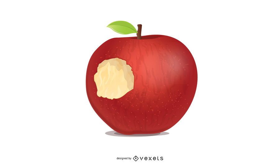 Bitten Apple Illustration Bitten Apple Illustration