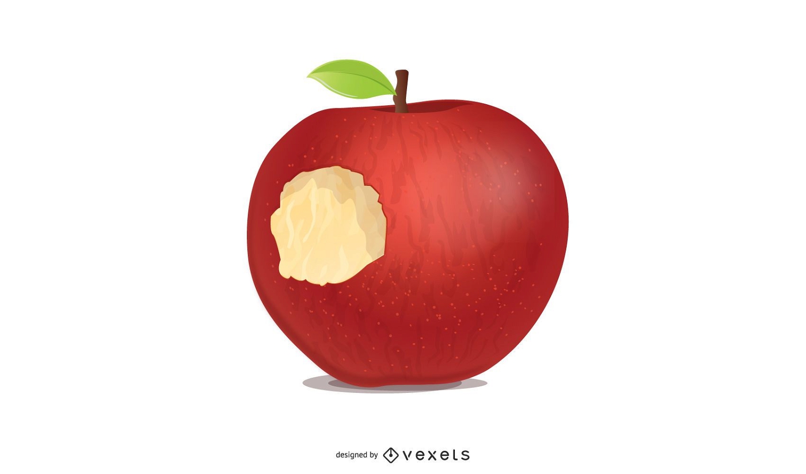 Gebissene Apfelillustration