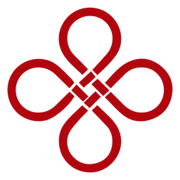 Nudo chino simple Diseño PNG