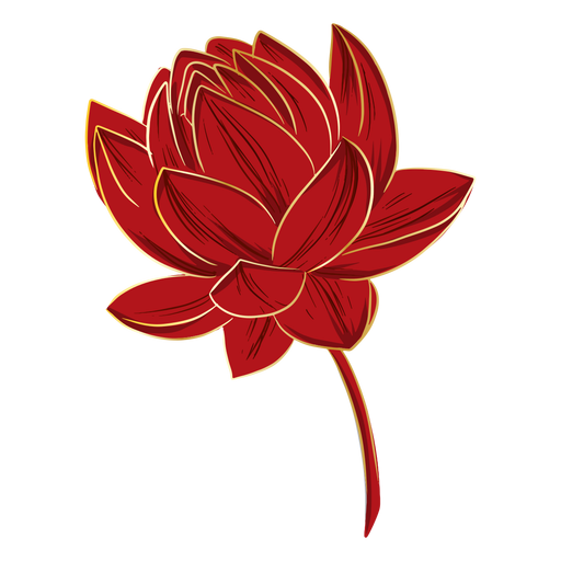 Flor de loto china Diseño PNG