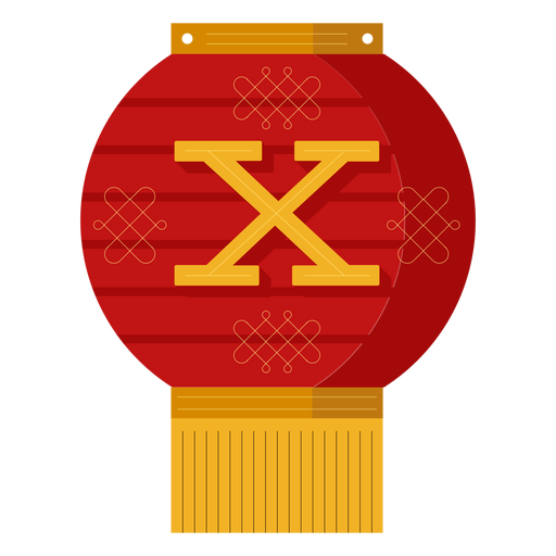 Banner de año nuevo chino x Diseño PNG