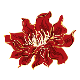 Chinese red flower design Chinese red flower design