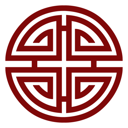 Chinesisches Symbol geometrisch PNG-Design