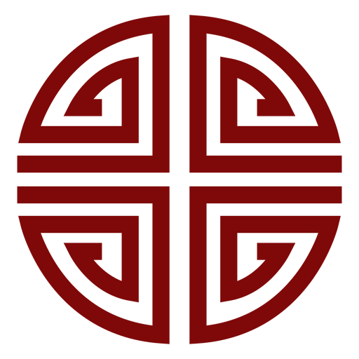 Símbolo chinês vermelho Desenho PNG