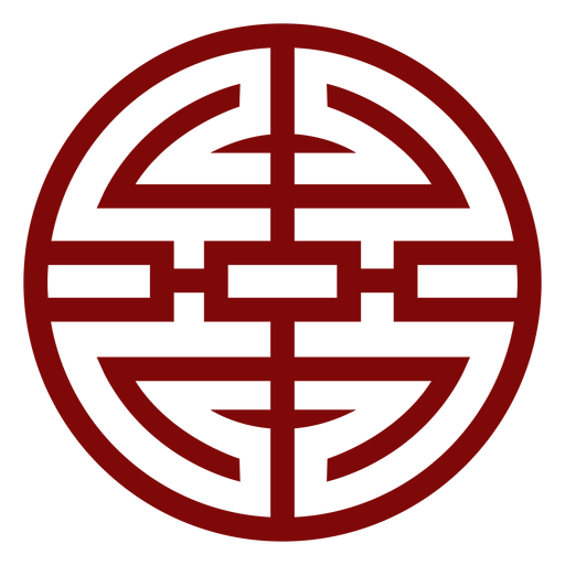 Kreisen Sie das chinesische Symbol ein PNG-Design