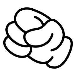 Clenched fist cartoon PNG Design