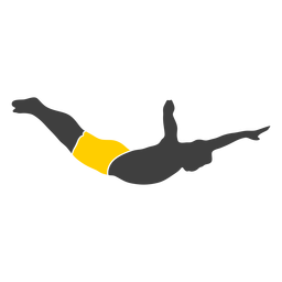 Silhueta de salto do penhasco Desenho PNG