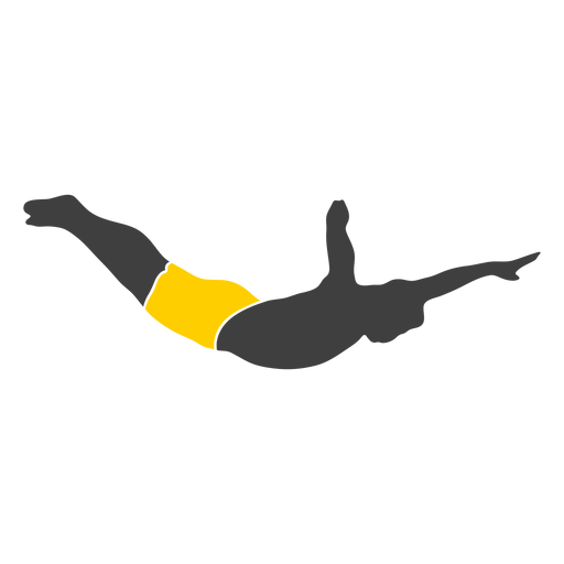 Cliff jumping silhouette PNG Design