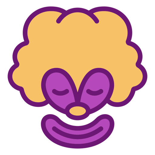 Clown face colored