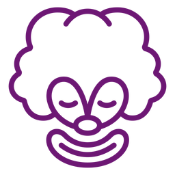 Clown face stroke PNG Design