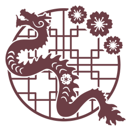 Composition chinese horoscope dragon PNG Design