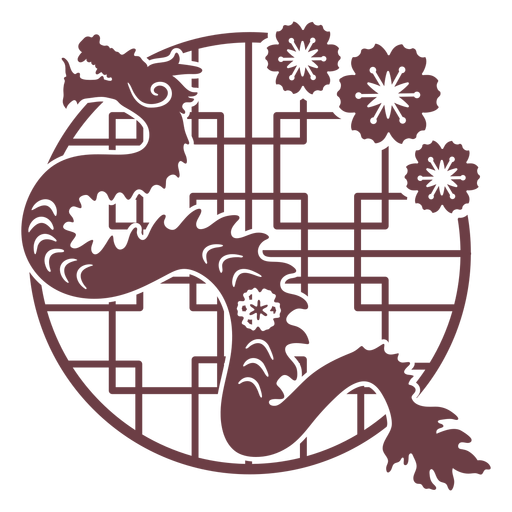 Composição dragão chinês horóscopo Desenho PNG