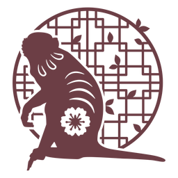Composition chinese horoscope monkey PNG Design