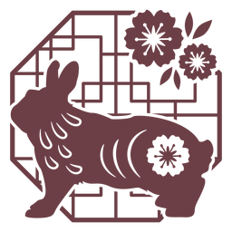 Composição coelho horóscopo chinês Desenho PNG