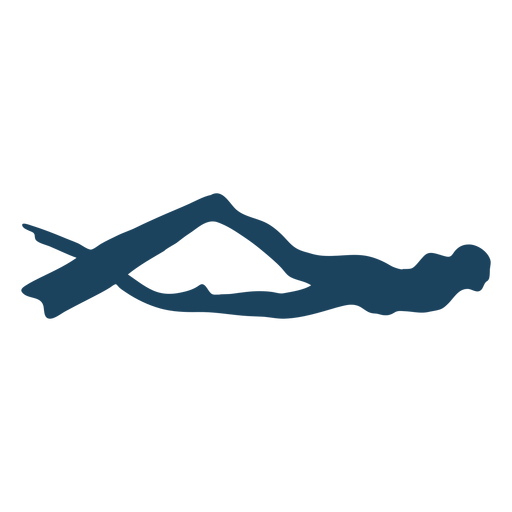 Cool diving side silhouette PNG Design