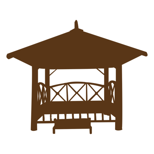 Cozy bamboo hut silhouette - Transparent PNG & SVG vector file